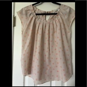 Lauren Conrad pink sleeveless blouse size XL